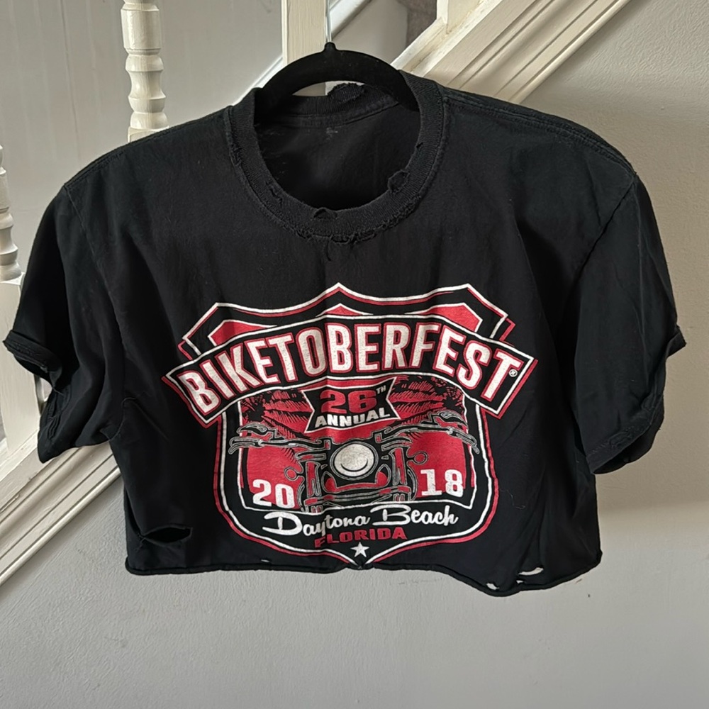 Vintage Biketoberfest cut off t shirt
